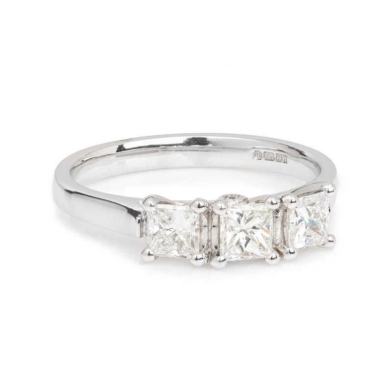 Pre-Owned 18ct 3 Stone Princess Cut Diamond Ring