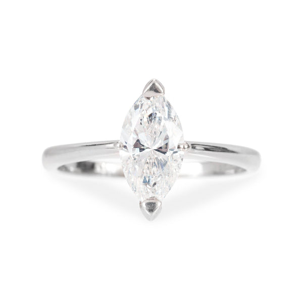 Pre-Owned 18ct Marquise Diamond Solitaire