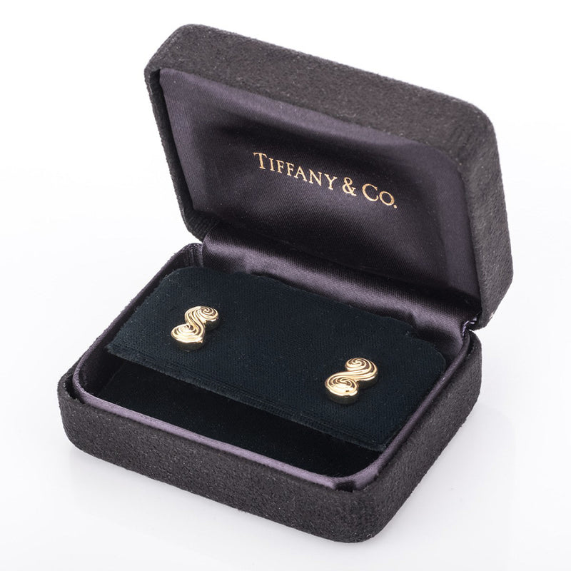 Pre-Owned 18ct Tiffany Swirl Stud Earrings
