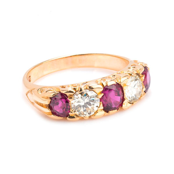 Pre-Owned 18ct Yellow Gold Ruby and Diamond Ring