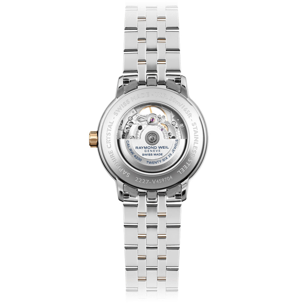 Raymond Weil Maestro Automatic Visible Balance Wheel Two-Tone Mens Watch