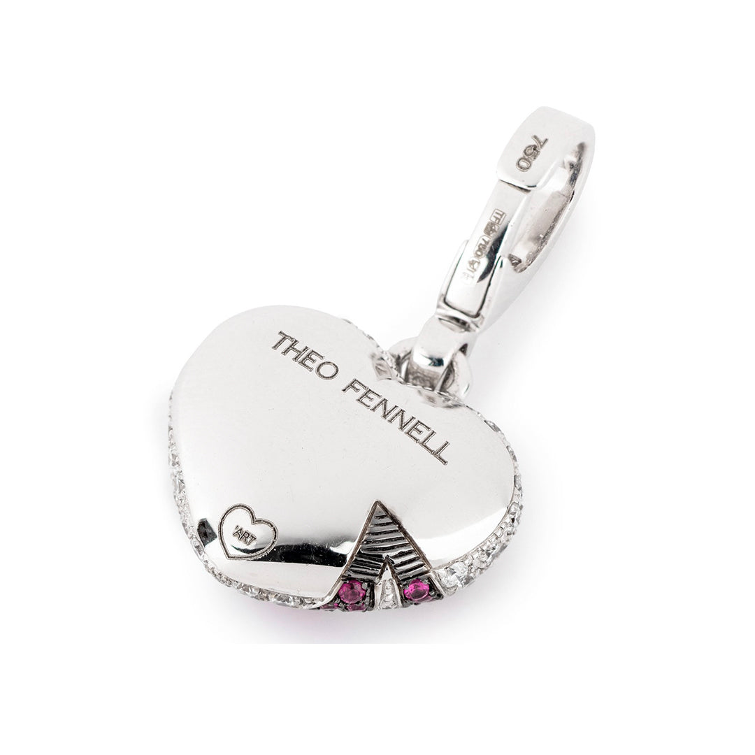 Theo Fennell Diamond Ruby Heart Lips Charm