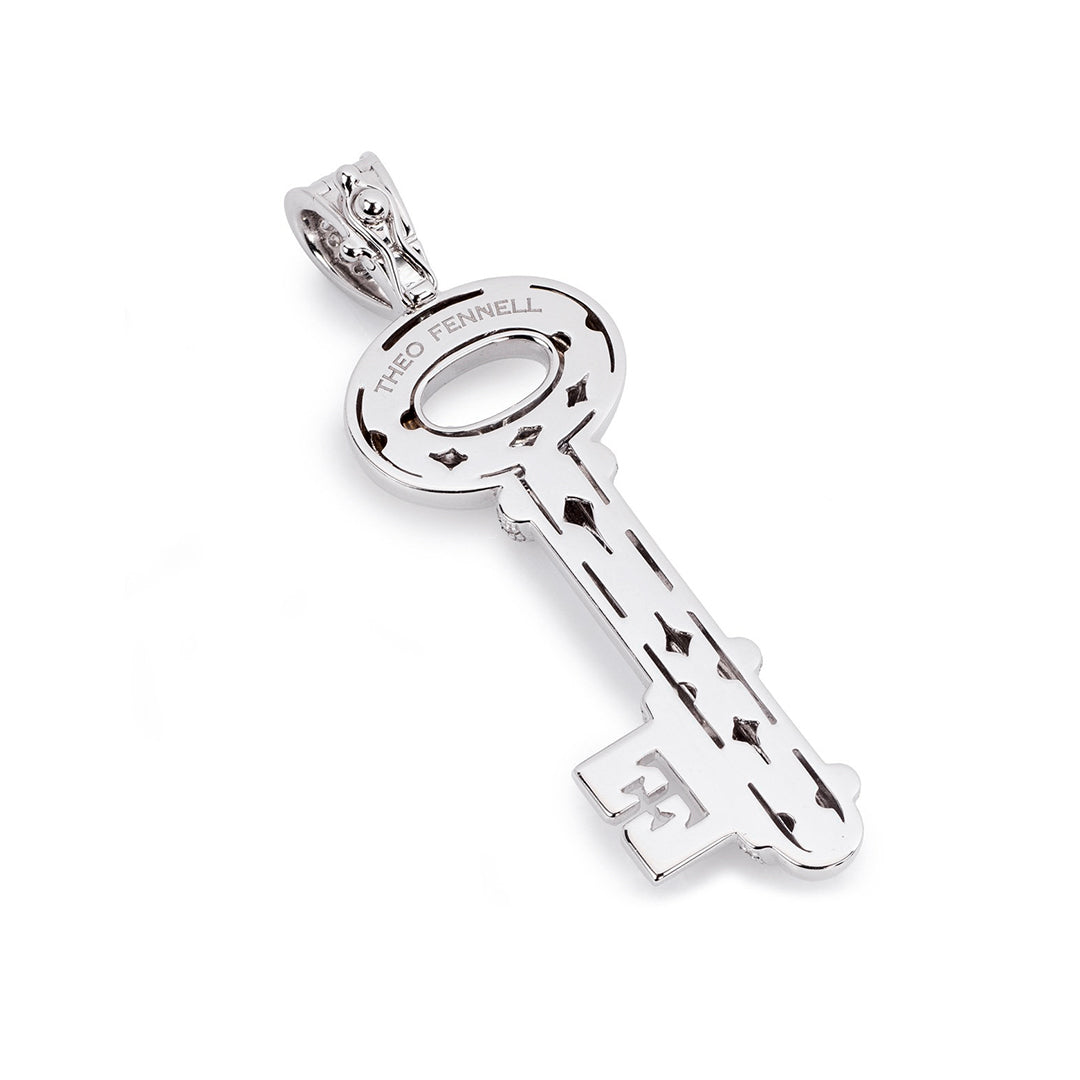 18ct White Gold Diamond Key