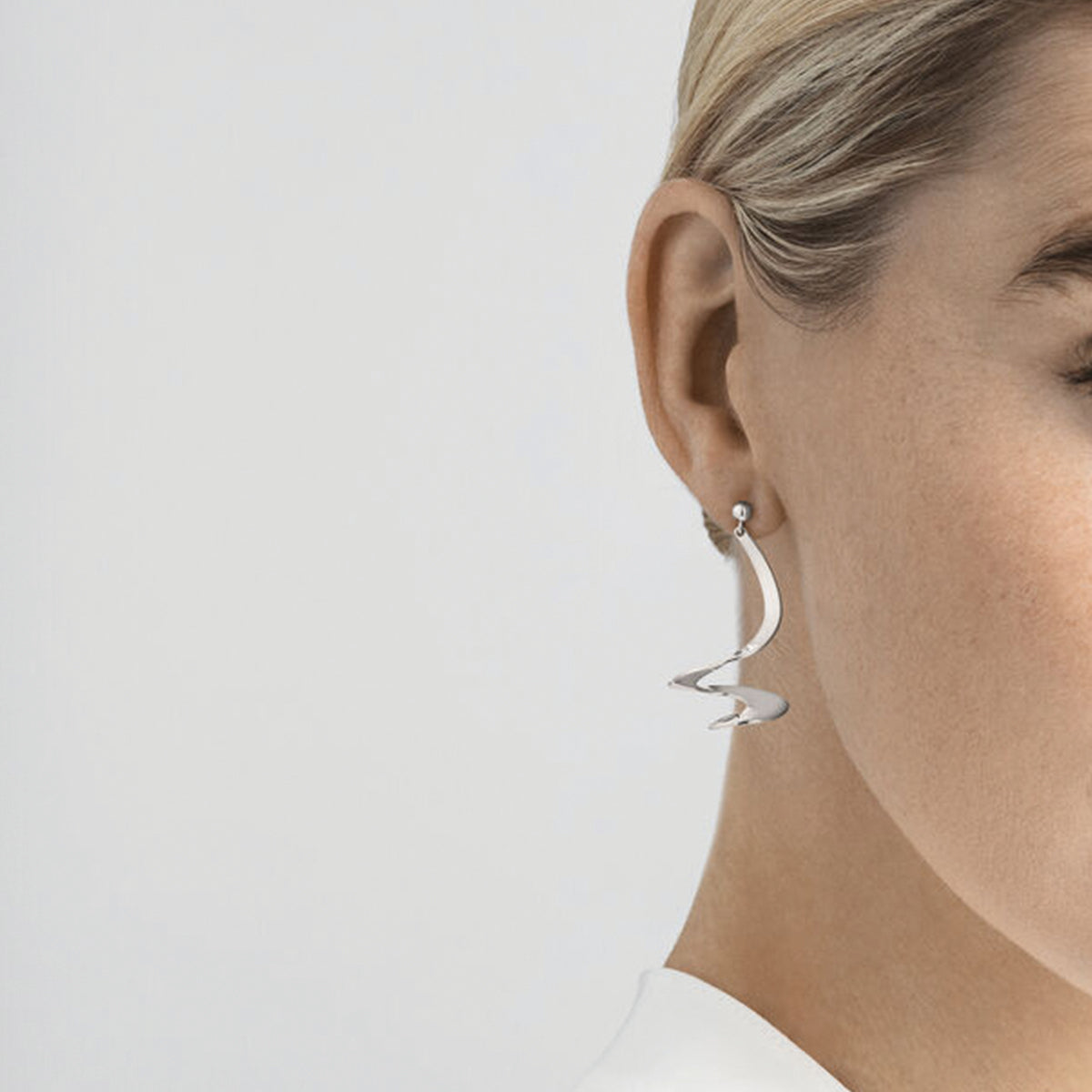 Georg Jensen Mobius Silver Earrings