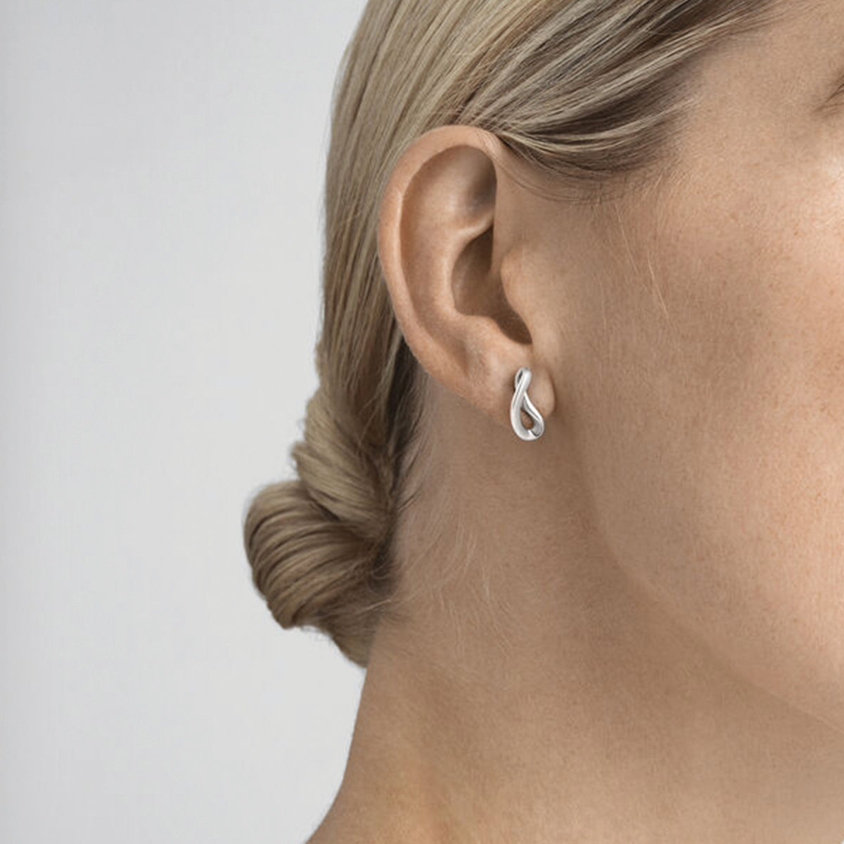 Georg Jensen Silver Infinity Earrings