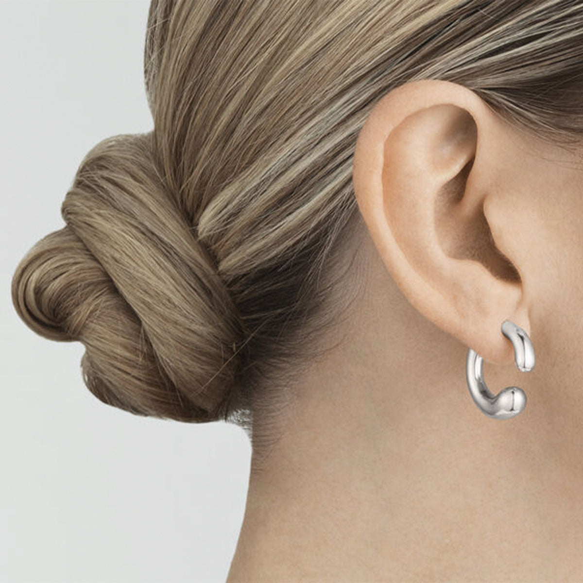 Georg Jensen Silver Mercy Hoop Earrings
