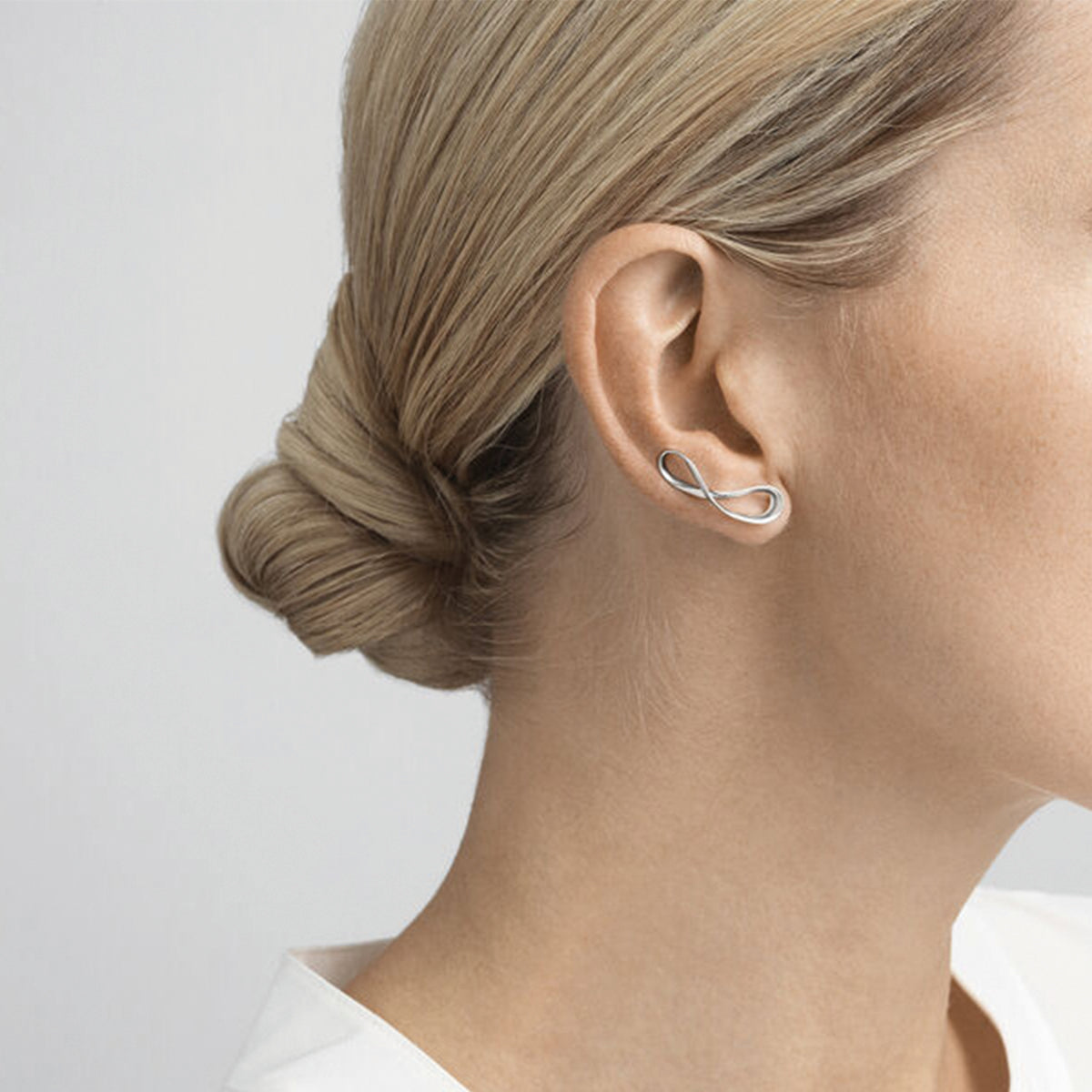 Georg Jensen Silver Infinity Earrings