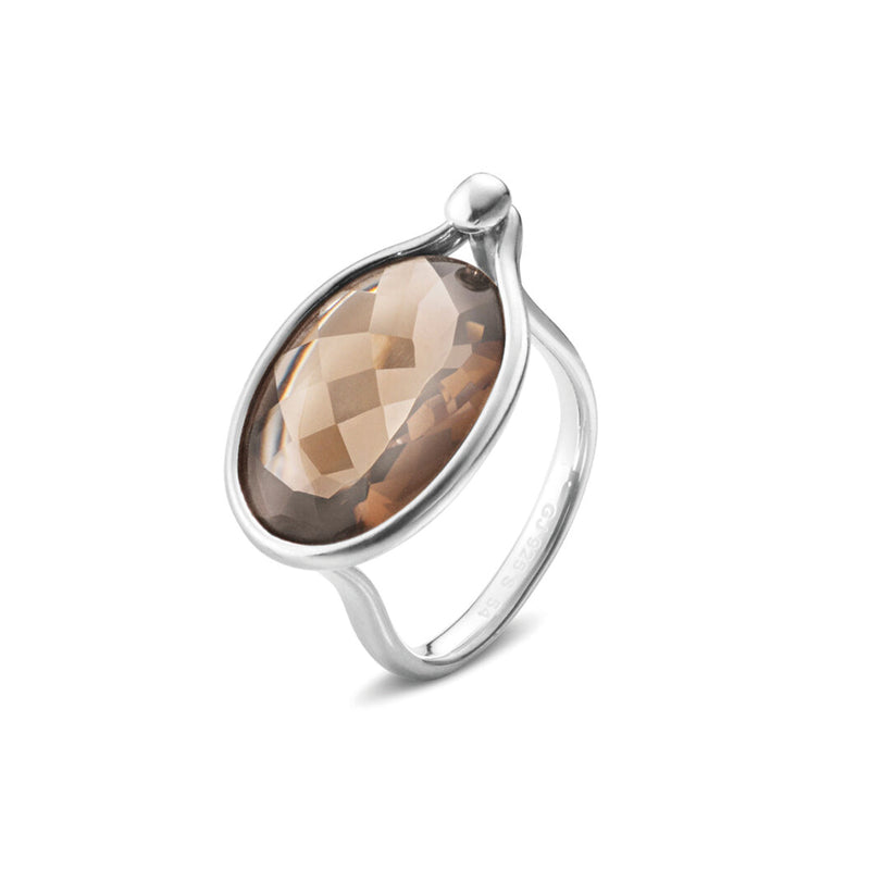 Georg Jensen Savannah Smokey Quartz Silver Ring