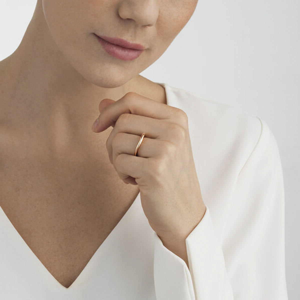 Georg Jensen 18ct. Rose Gold Offspring Ring