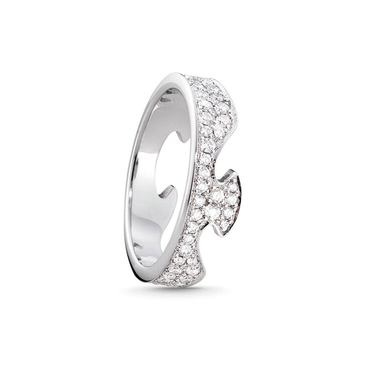 Georg Jensen 18ct. White Gold Diamond Fusion End Ring