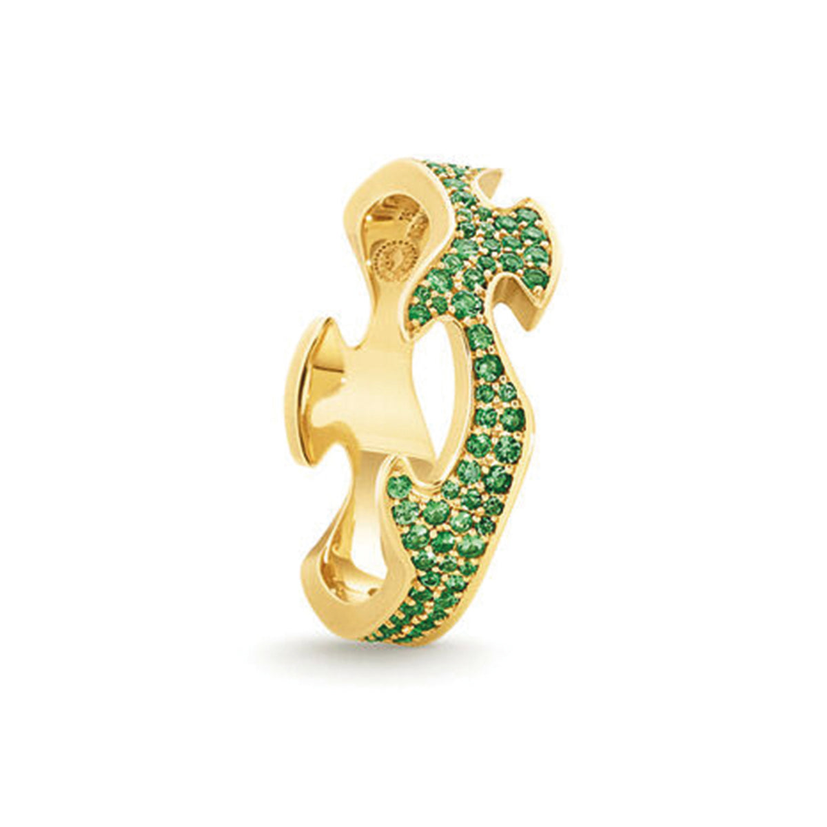 Georg Jensen 18ct. Yellow Gold Tsavorite Fusion Centre Ring