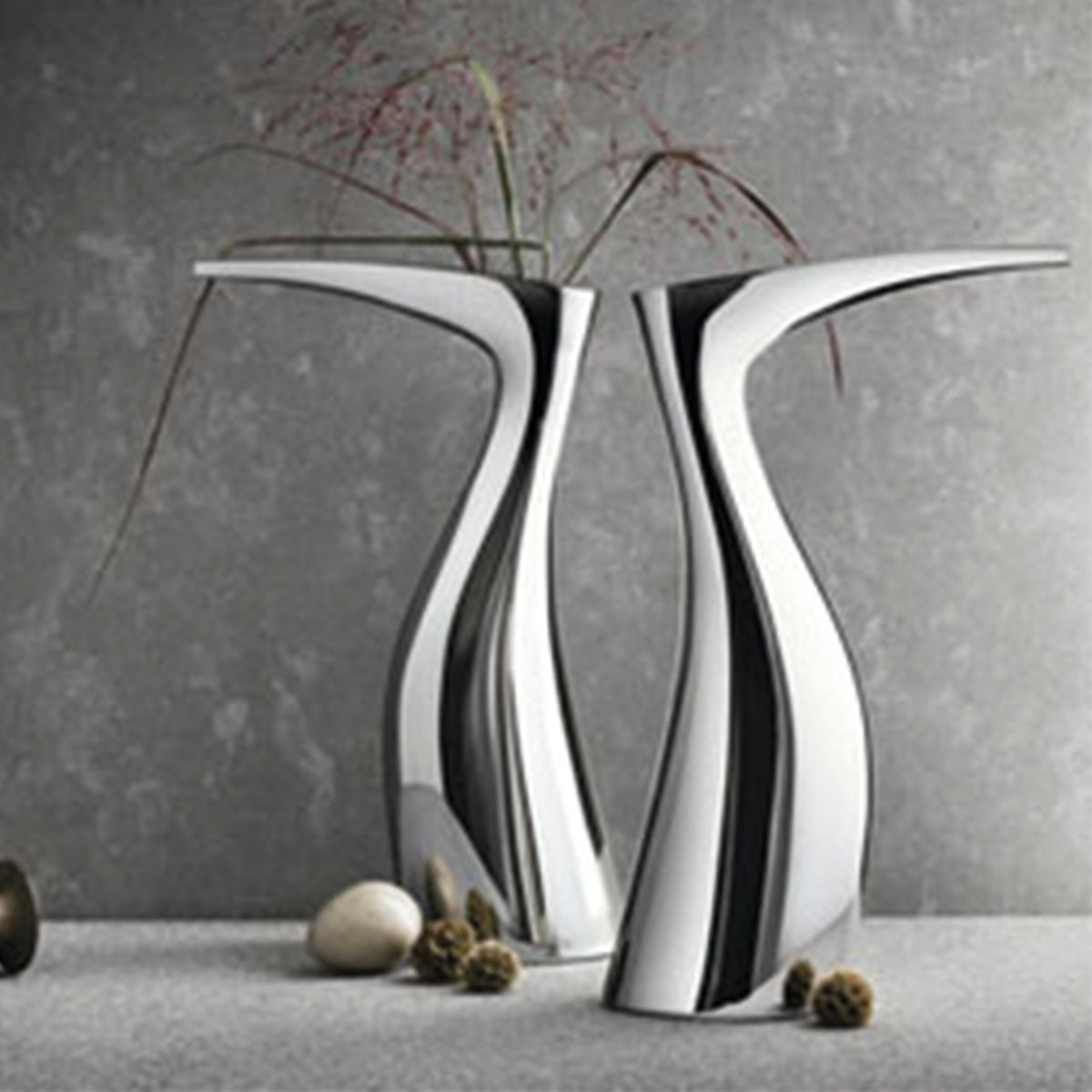 Georg Jensen Stainless Steel Ibis Vase
