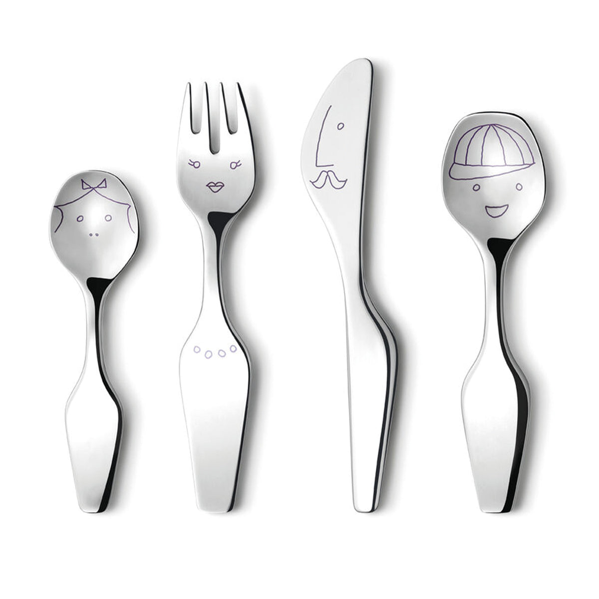Georg Jensen Stainless Steel Alfredo 4Pcs. Cutelry Set
