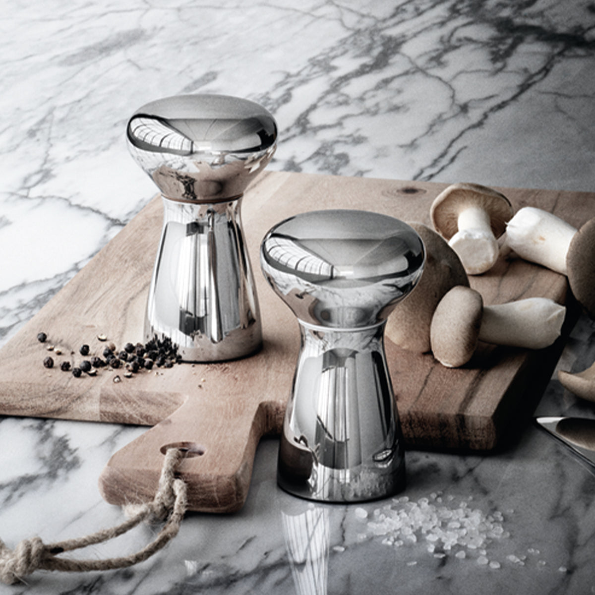 Georg Jensen Stainless Steel Alfredo Salt and Pepper Grinder Small