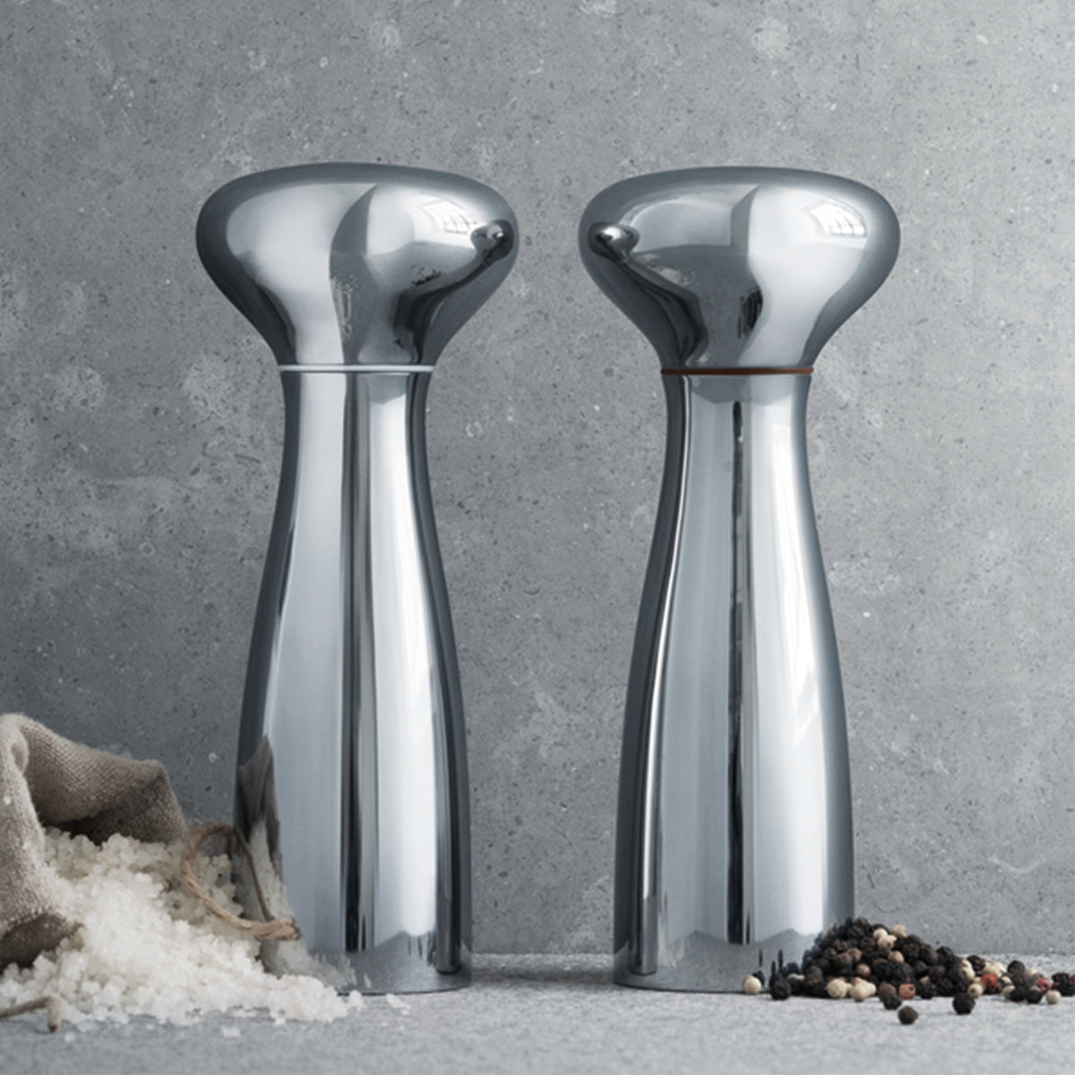 Georg Jensen Stainless Steel Alfredo Salt and Pepper Grinder