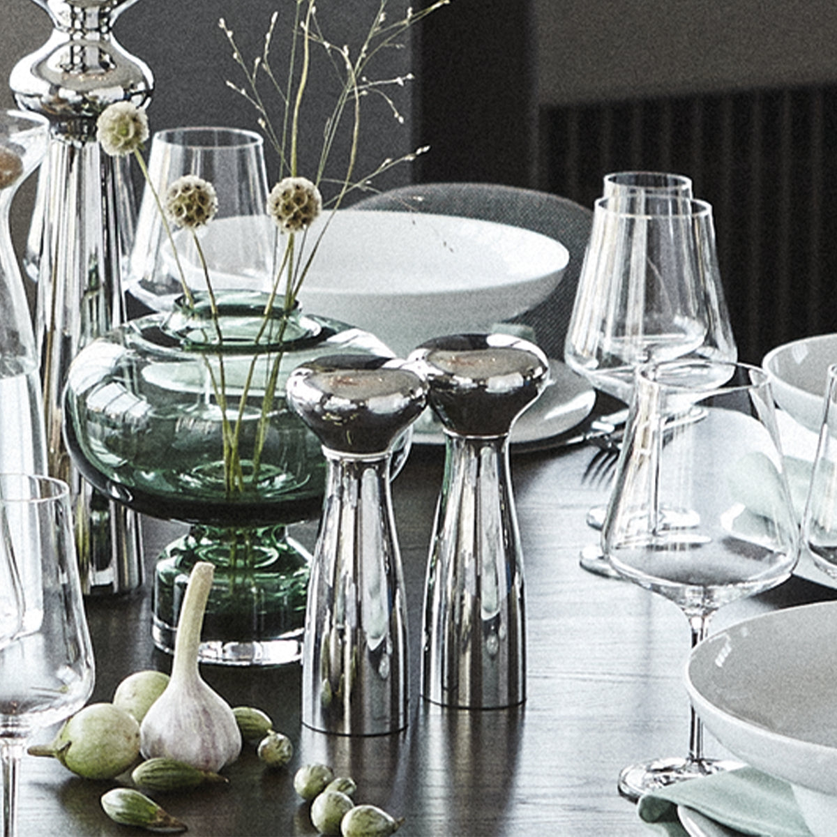 Georg Jensen Stainless Steel Alfredo Salt and Pepper Grinder