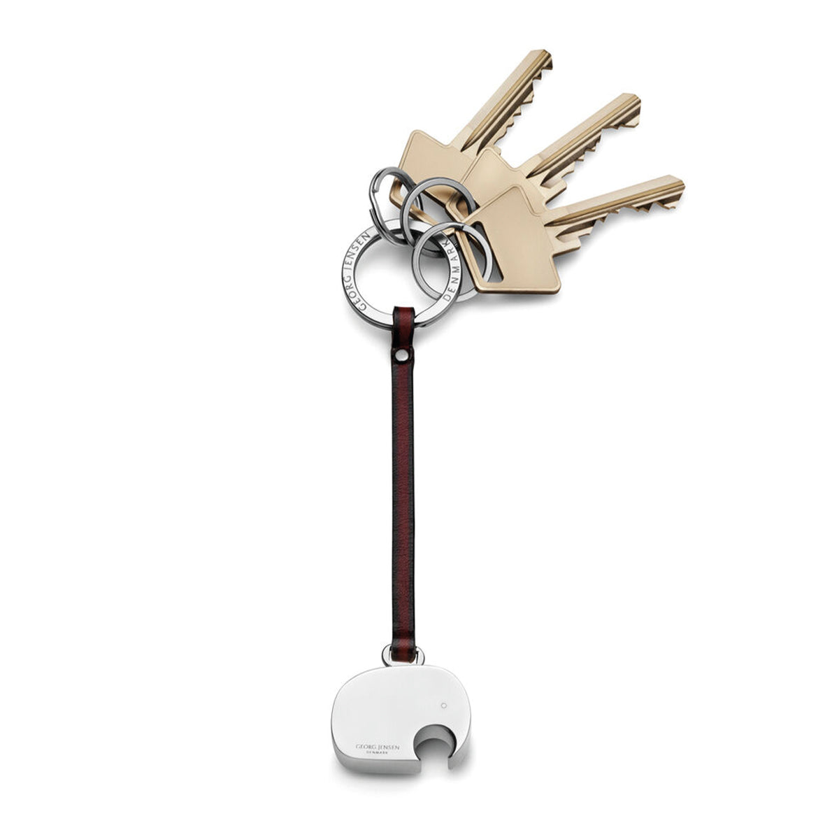 Georg Jensen Stainless Steel Elephant Keyring