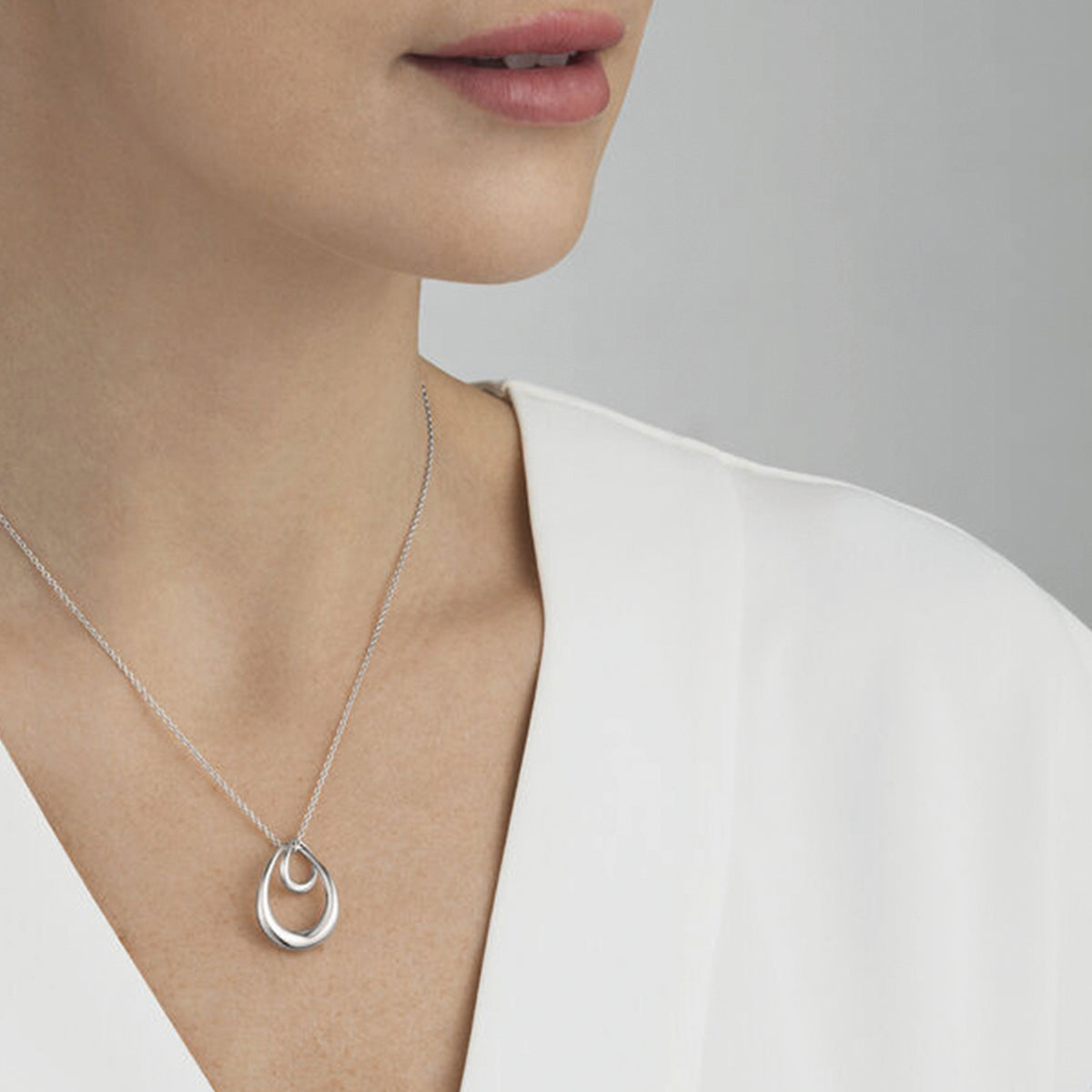 Georg Jensen Silver Offspring Necklace