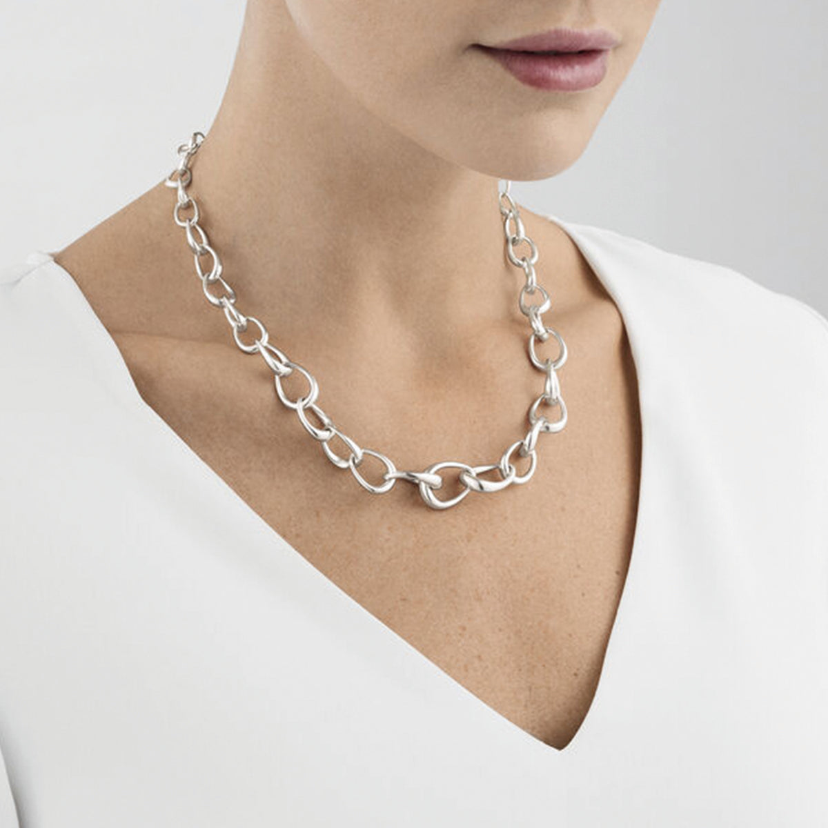 Georg Jensen Silver Offspring Necklace
