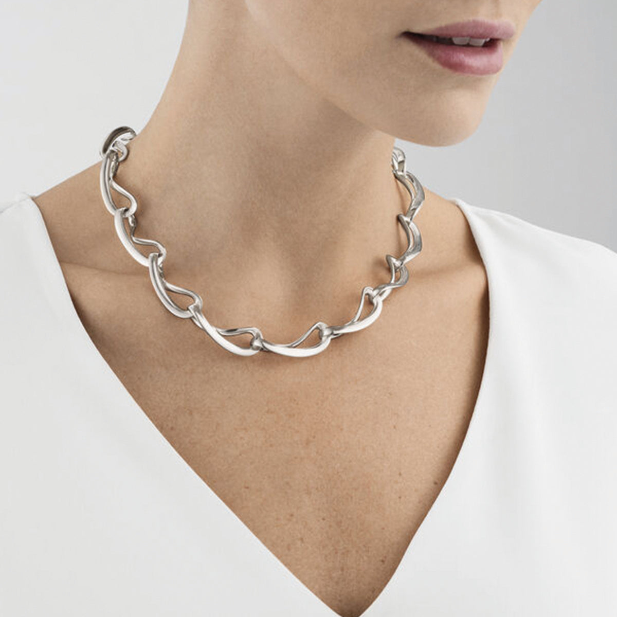 Georg Jensen Silver Infinity Necklace
