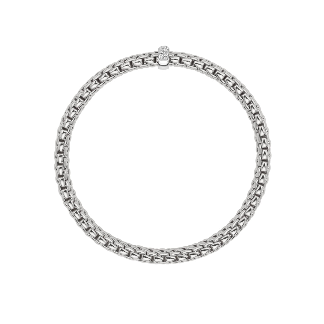 Fope Flex'it Vendome 18ct White Gold Diamond Bracelet