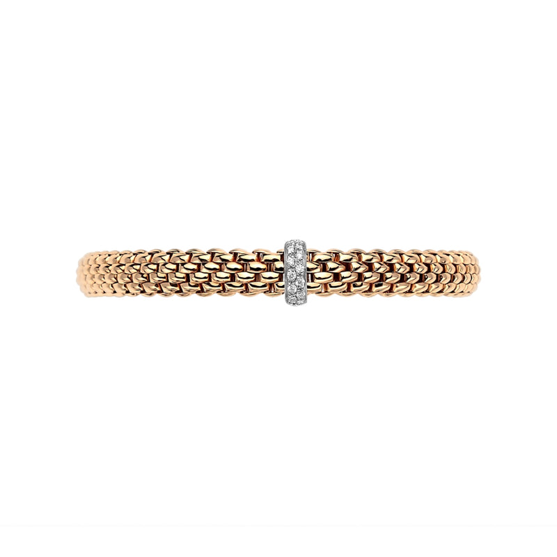 Fope Flex'It Vendome 18ct Rose Gold Diamond Bracelet