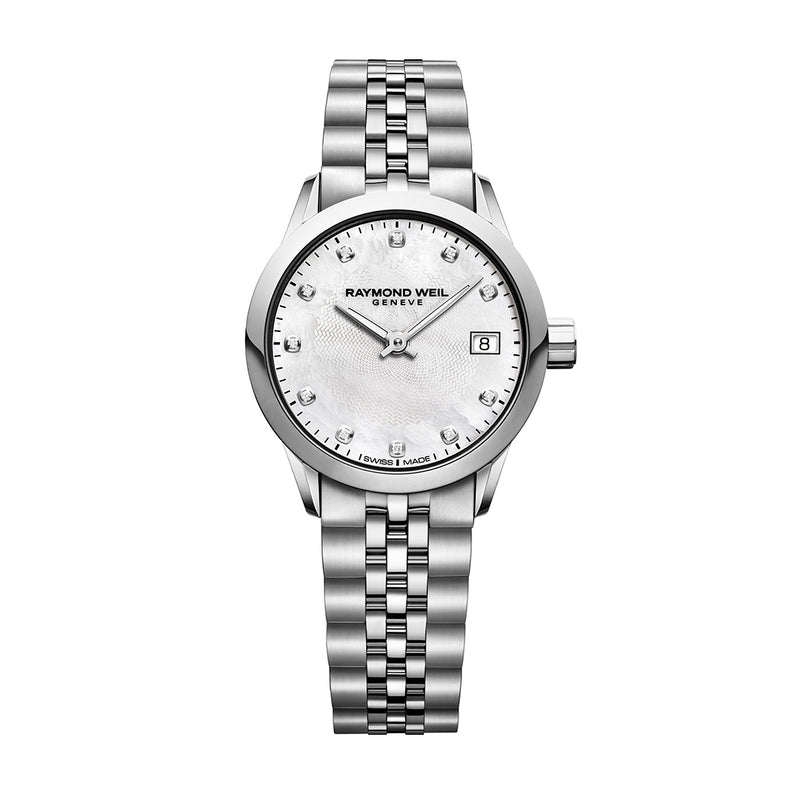 Raymond Weil Freelancer Mother of Pearl Silver Ladies Watch