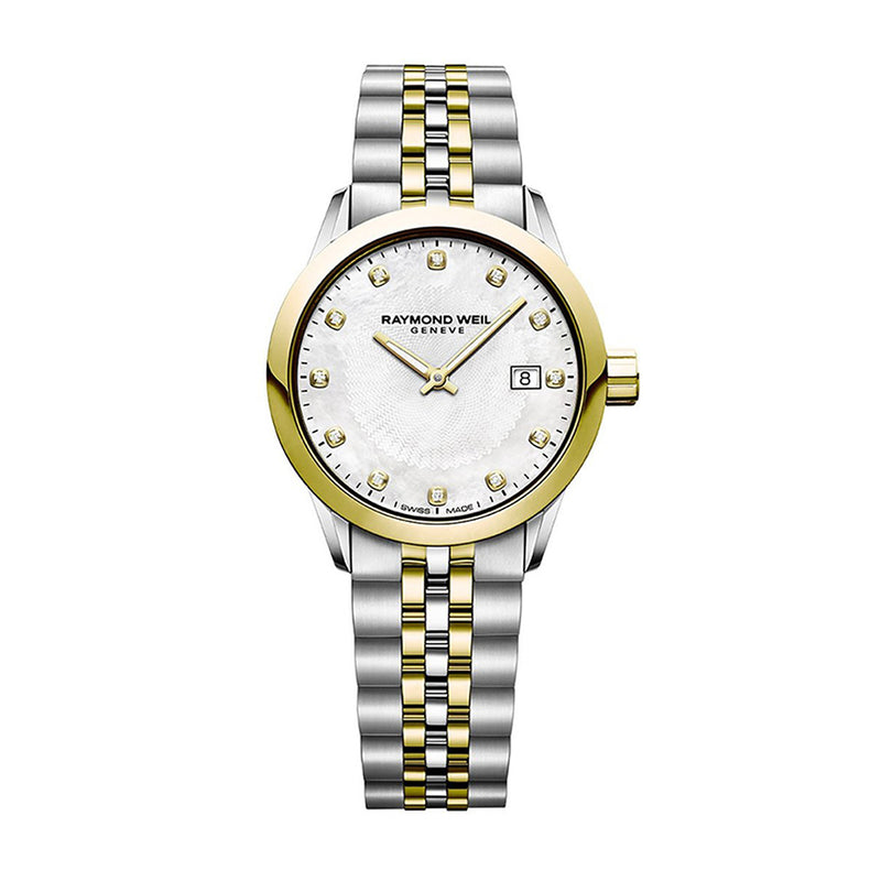 Raymond Weil Freelancer Mother of Pearl Two Tone Ladies Watch
