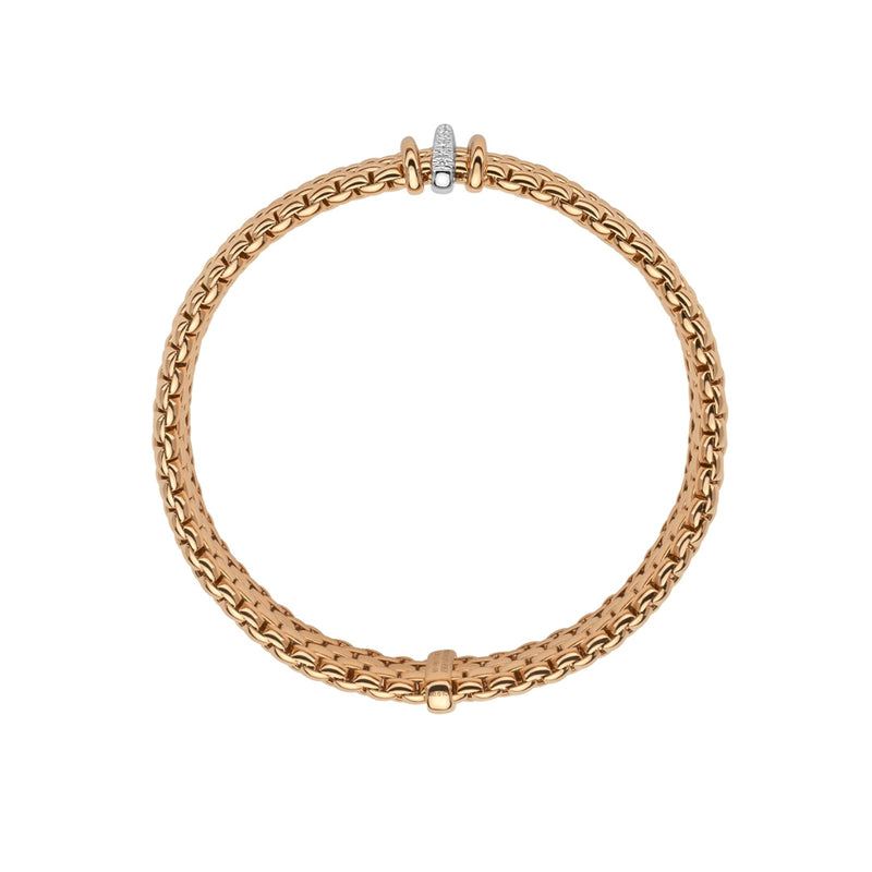 Fope Panorama 18ct Rose Gold Diamond Bracelet
