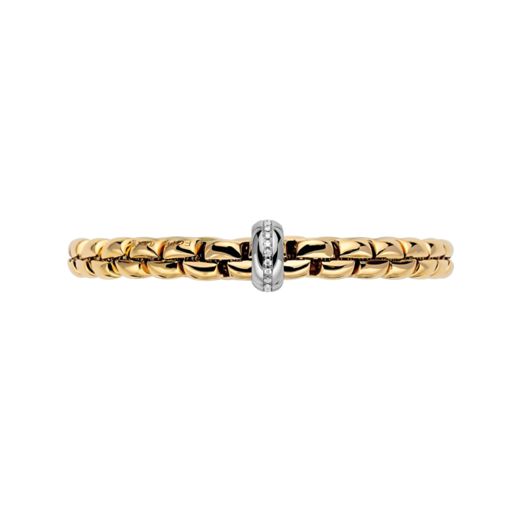 Fope Eka 18ct Yellow Gold 0.19ct Diamond Bracelet