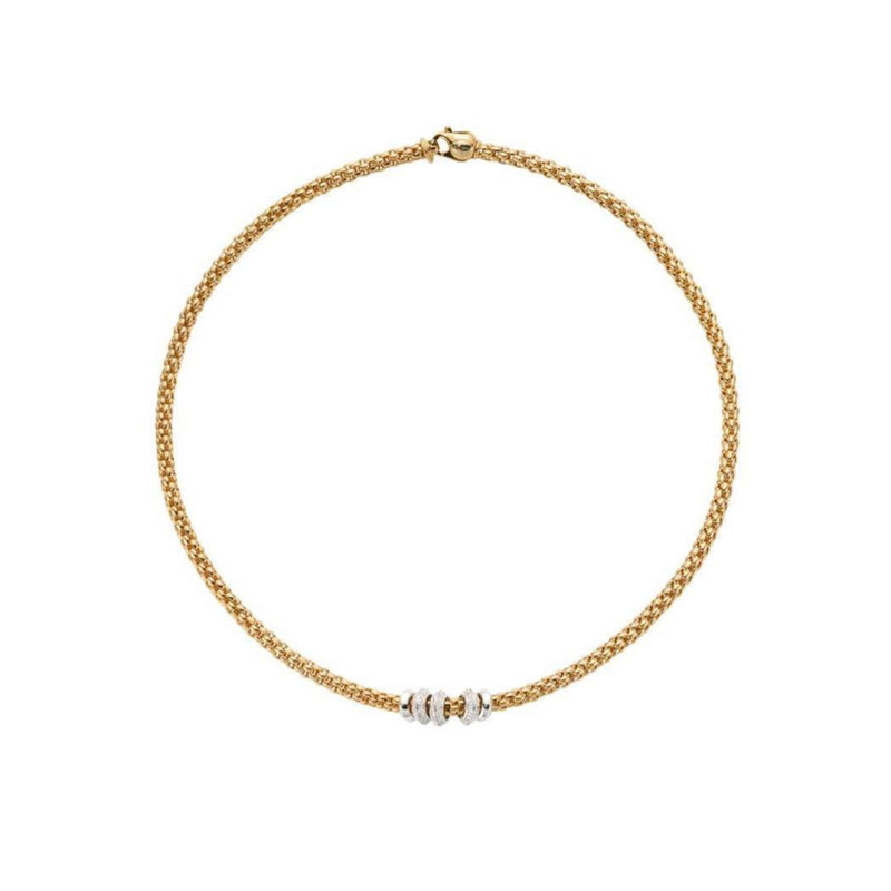 Fope Flex'it Solo 18ct Yellow Gold 0.50ct Diamond Necklace