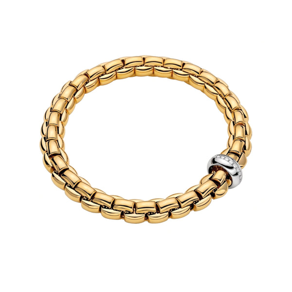 Fope Eka 18ct Rose Gold 0.13ct Diamond Bracelet
