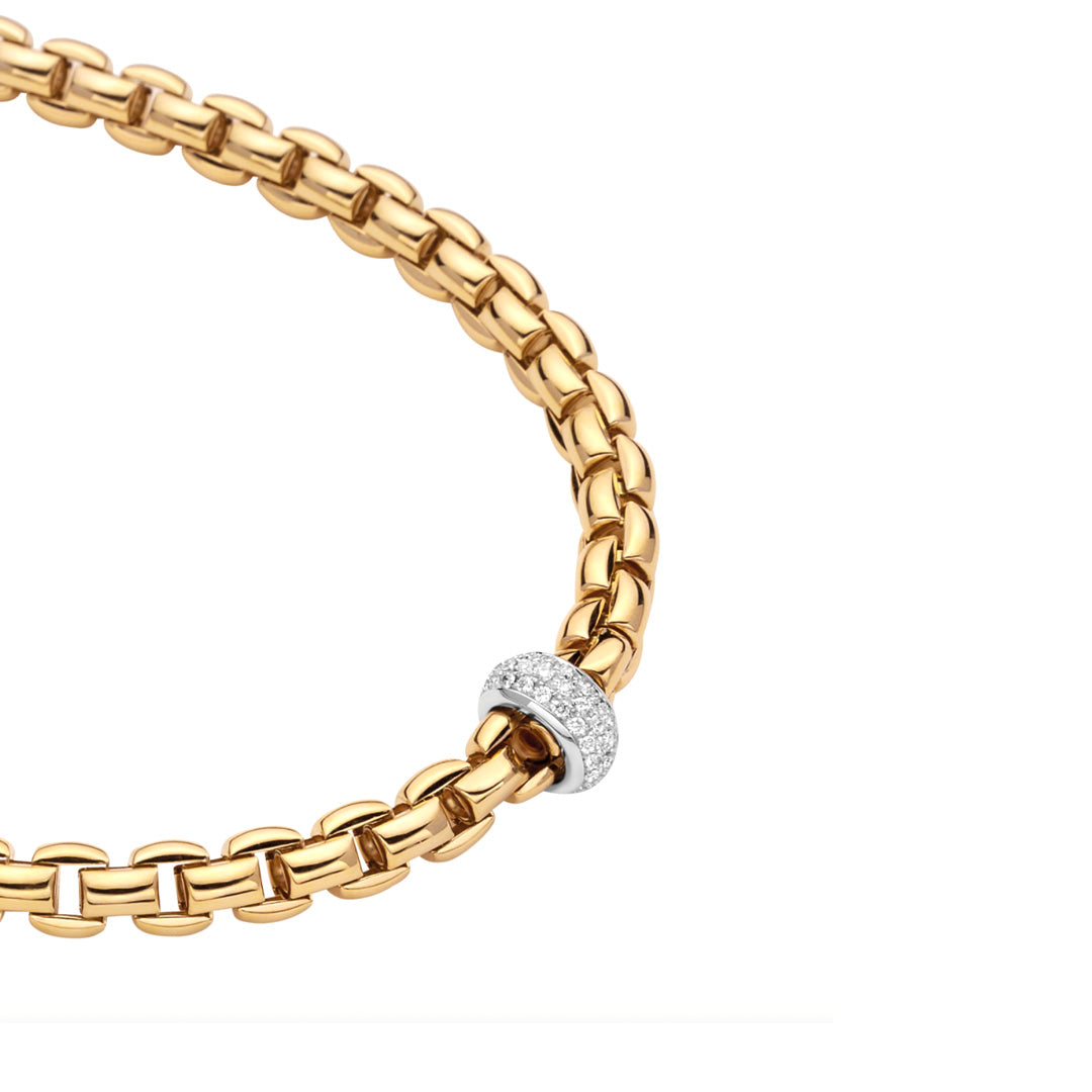 Fope Eka Anniversario 18ct Yellow Gold 0.40ct Diamond Necklace
