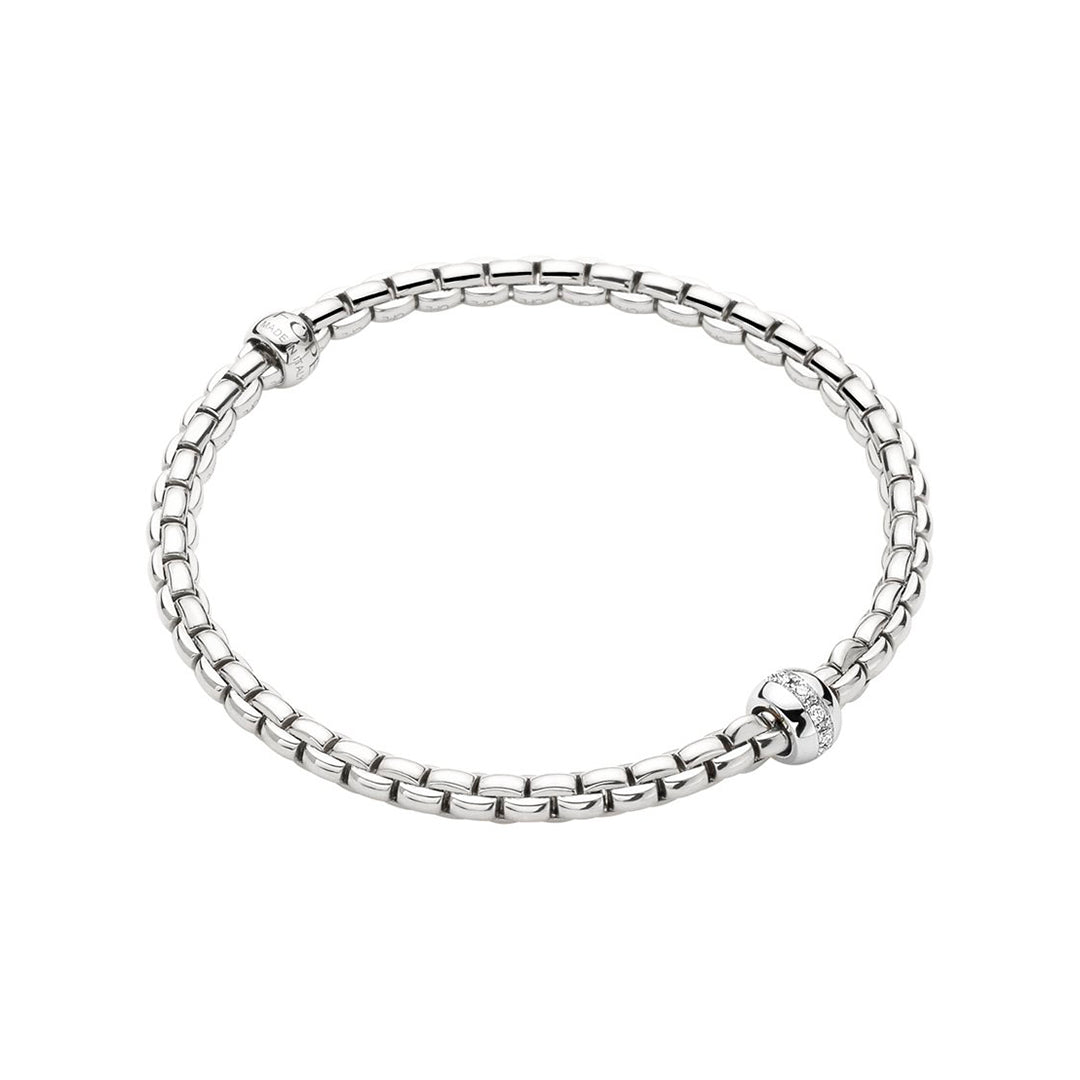Fope Eka Tiny Flex'It 18ct White Gold Diamond Bracelet