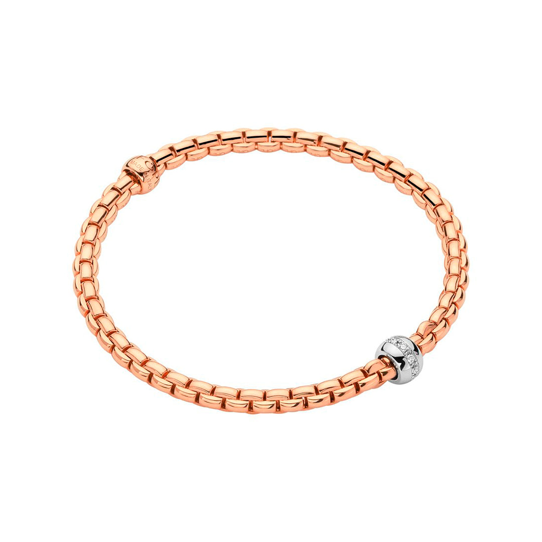 Fope Eka Tiny Flex'It 18ct Gold Diamond Bracelet L