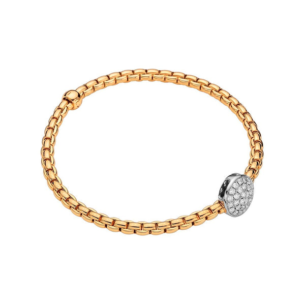 Fope Eka Tiny Flex'It Gold Diamond Bracelet