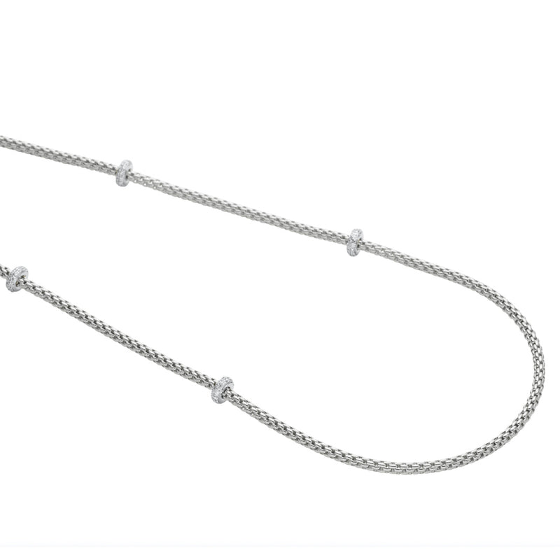 Fope Prima 18ct White Gold Long Necklace