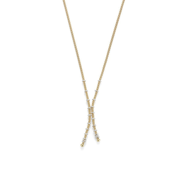 Fope Flex'it Prima 18ct Yellow Gold Diamond Necklace