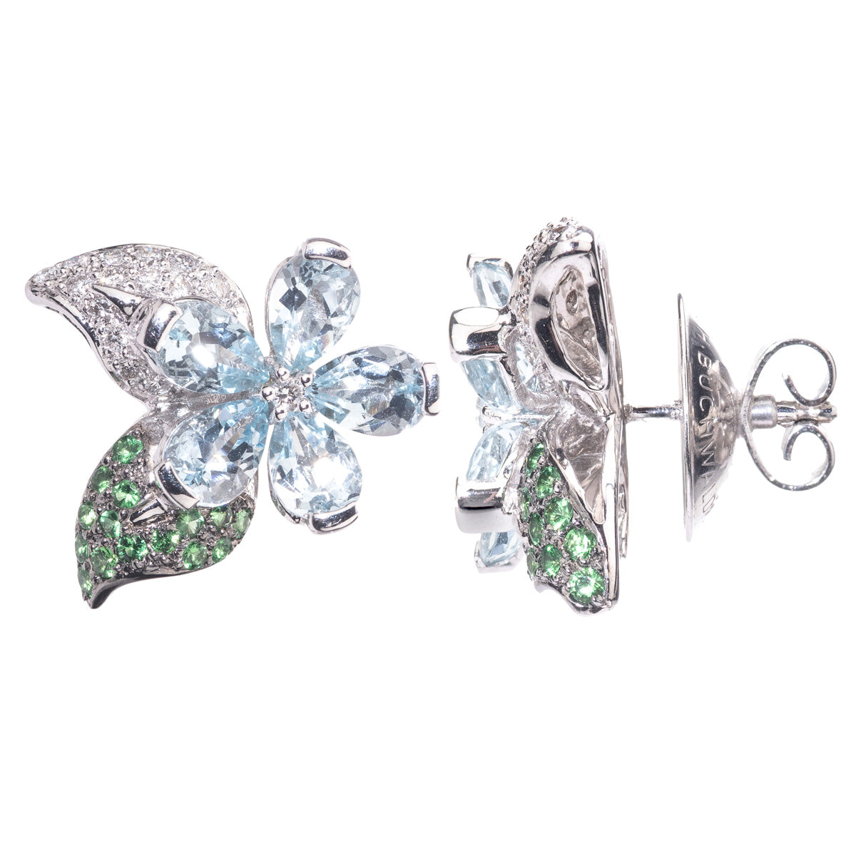 Bradleys 18ct White Gold Multi Stone Earrings