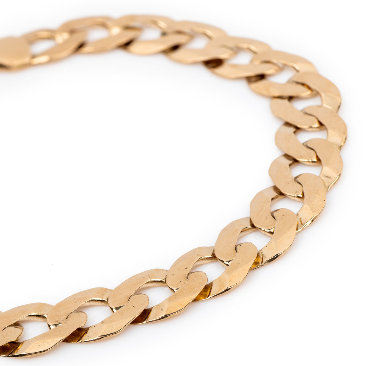 Bradleys 9ct Yellow Gold Flat Curb Link Bracelet