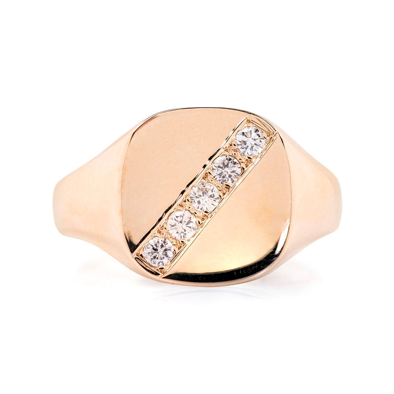 Pre-Owned 9ct Diamond Signet Ring