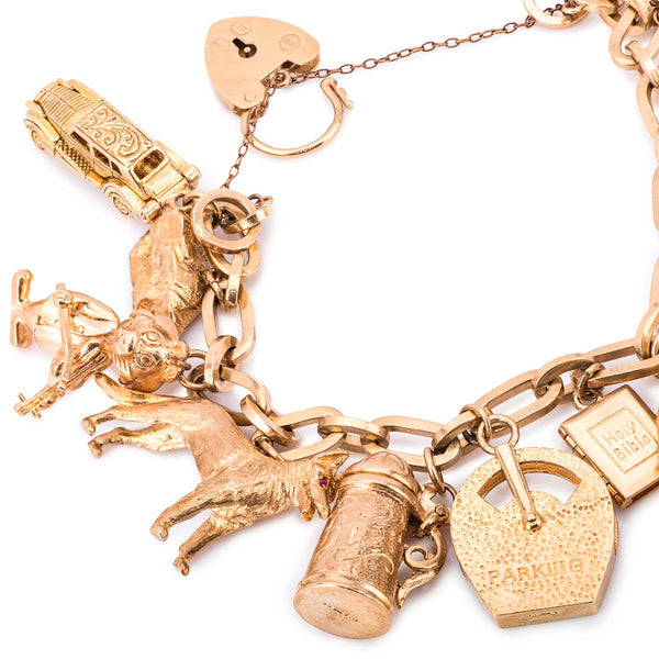 Pre-Owned 9ct Yellow Gold Charm Bracelet