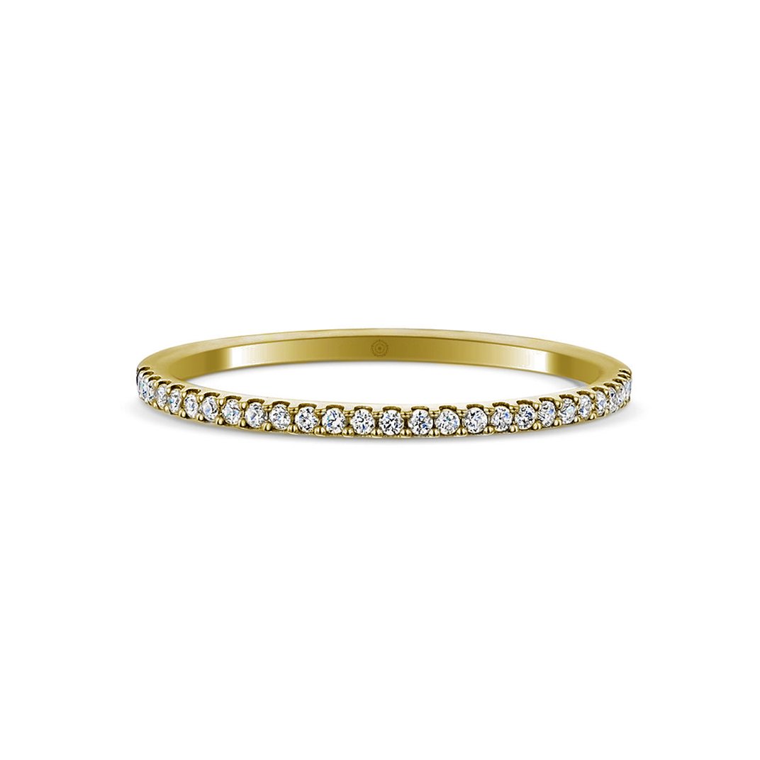 Embrace Platinum 0.15ct Half Diamond Band