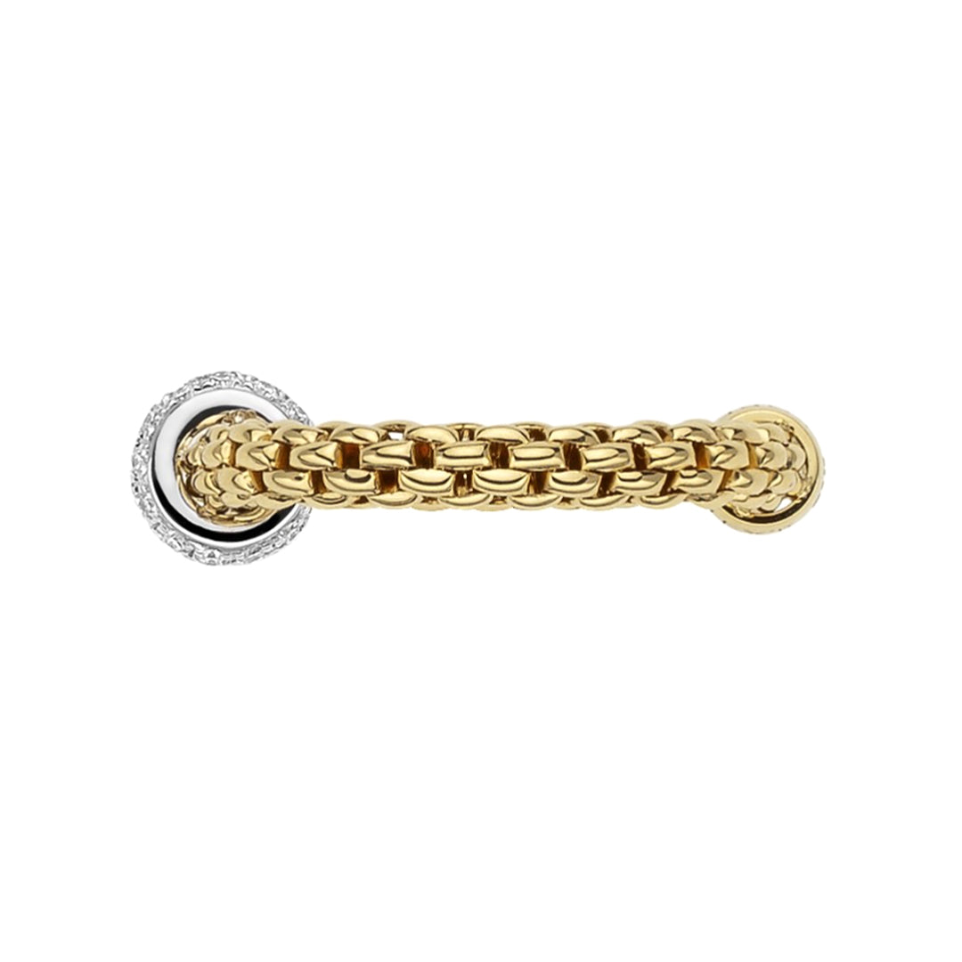 Fope Prima Flex'it 18ct Yellow Gold Diamond Ring