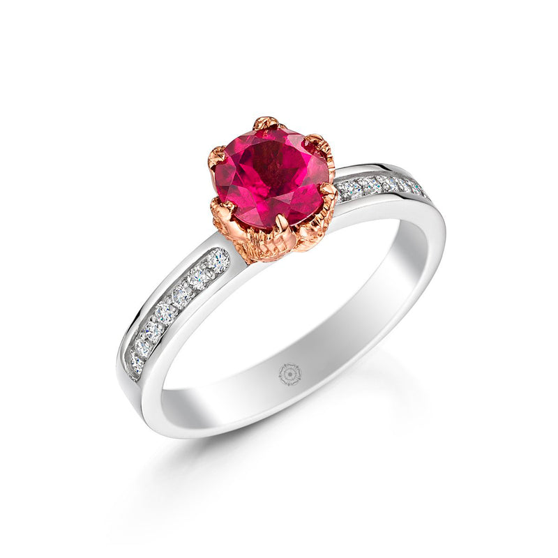 Angelic Raspberry Engagement Ring