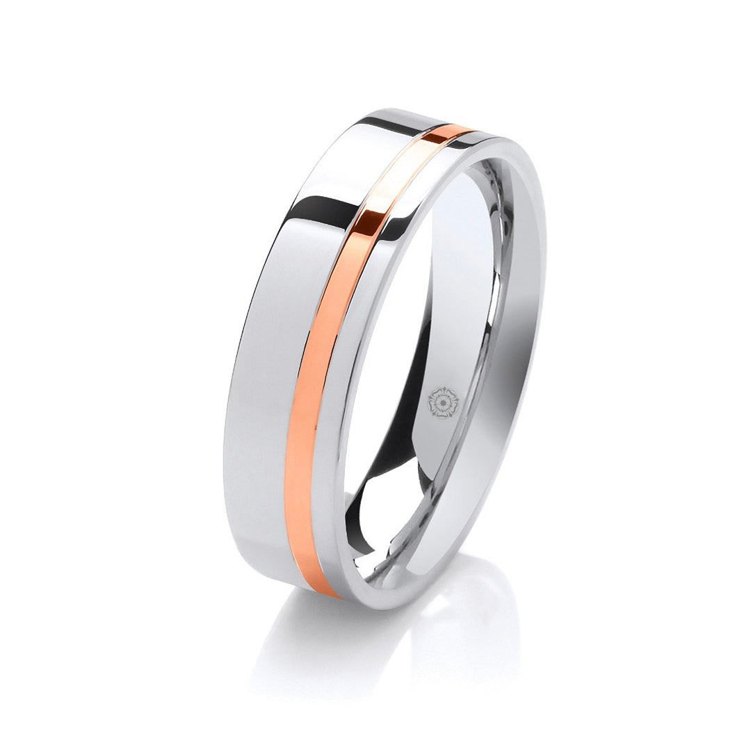 Men's Two-Tone Brandsby Wedding Band
