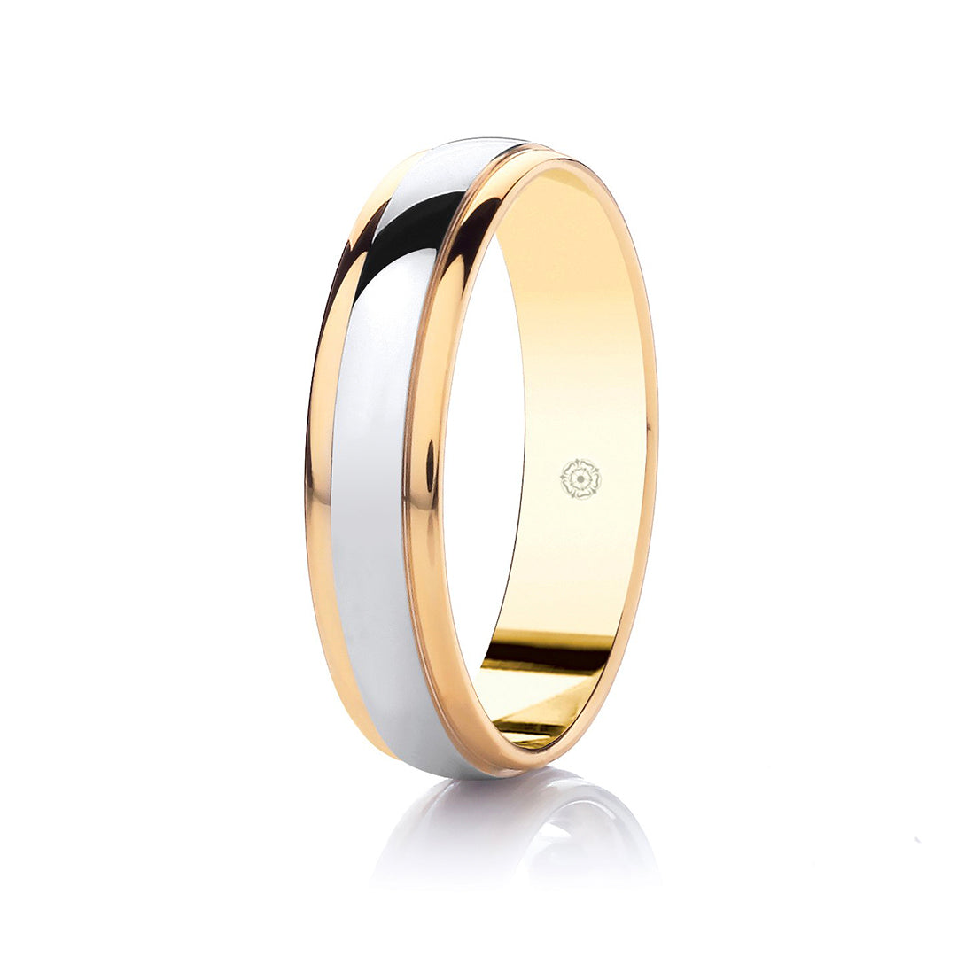 Men's Two-Tone Oxford Wedding Band