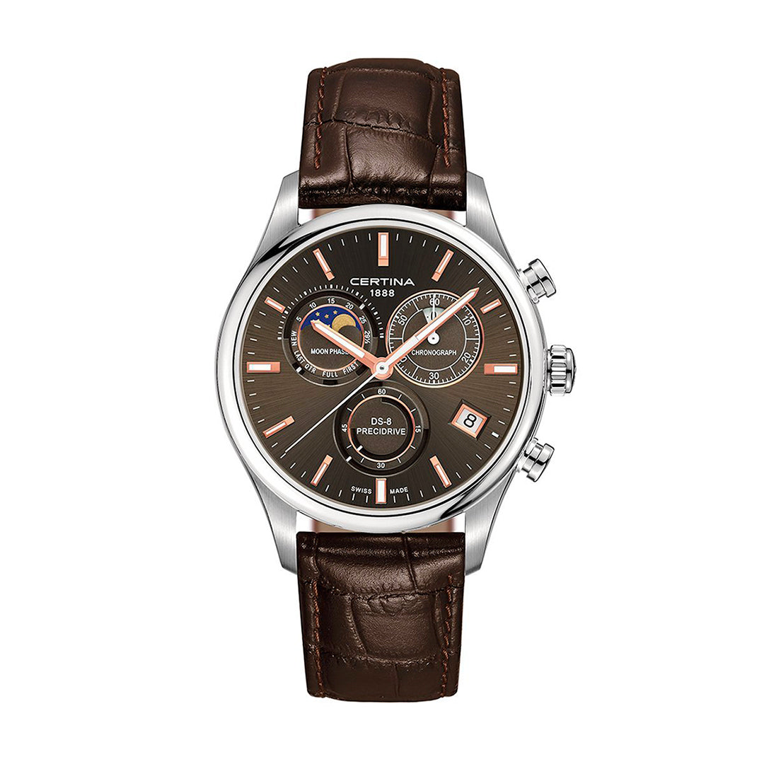Certina DS-8 Grey Moon Phase Mens Watch