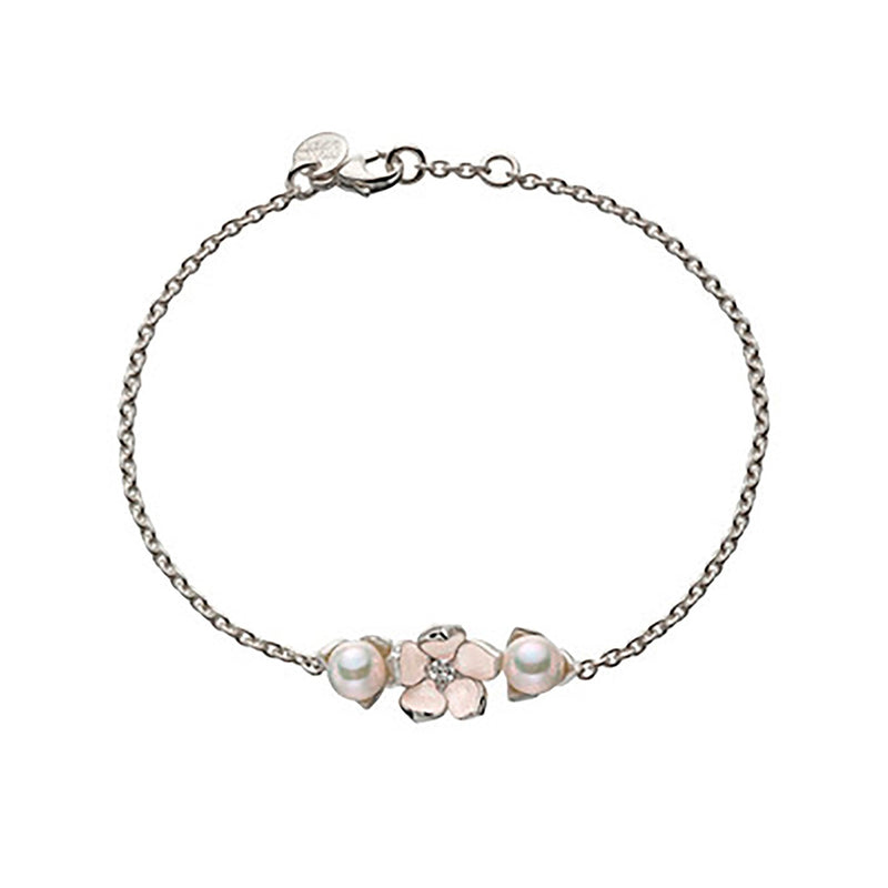 Shaun Leane Cherry Blossom Sterling Silver Diamond and Pearl Bracelet