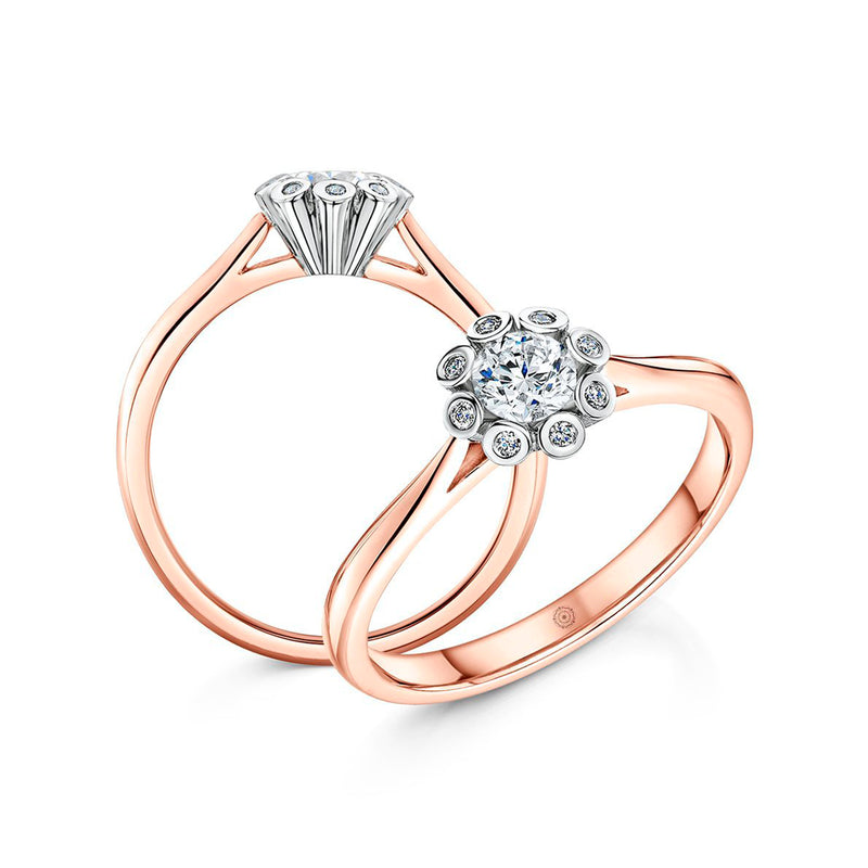 Dandelion Rose Gold Engagement Ring